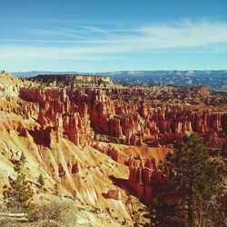 Bryce canyon national park against sky during sunny day