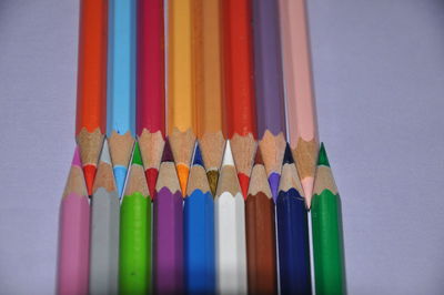 Close-up of colored pencils