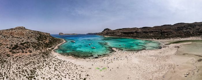 Panoramic view of beach against sky