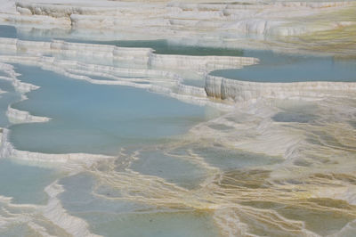 High angle view of land