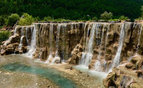 River flowing through rocks