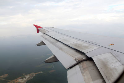 Airplane flying in sky