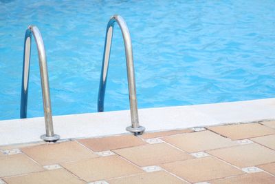 High angle view of swimming pool
