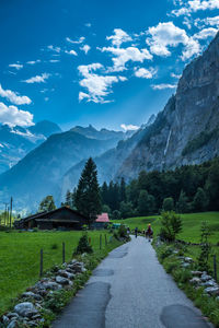 Nature and landscape around stechelberg in lauterbrunnen valley, switzerland