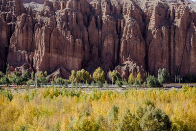 Scenic view of rock formations