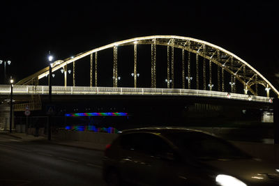 Illuminated city at night