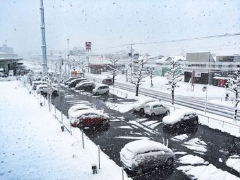 View of snow covered landscape