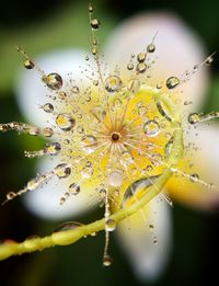 Close-up of wet yellow flower