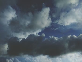 Low angle view of storm clouds in sky