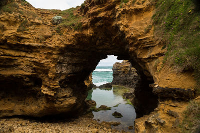 Rock formations in sea