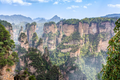 Scenic view of rocky mountains