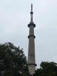 Low angle view of tower against sky