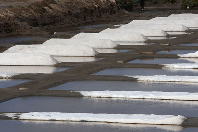 Scenic view of frozen lake