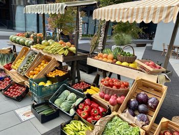 Fruits for sale at market stall