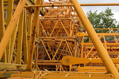 Low angle view of metallic structure