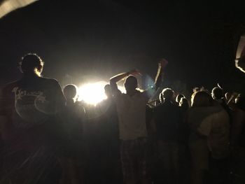 People enjoying at music concert