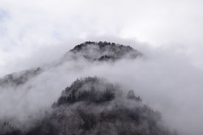 Low angle view of mountain against sky