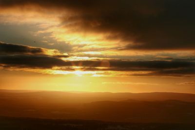 Dramatic sky over landscape