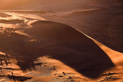 Aerial view of a desert