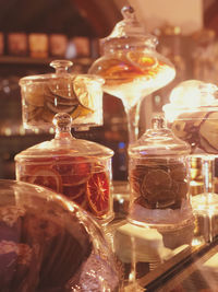 Close-up of wine glass on table