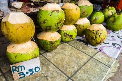 Close-up of fruits for sale in market