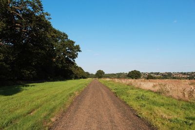 Country road along landscape