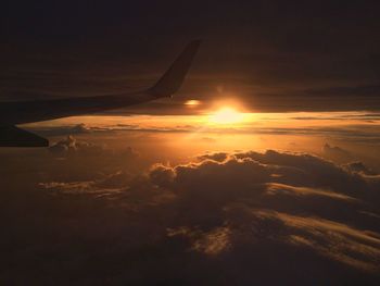 Scenic view of cloudscape against sky during sunset