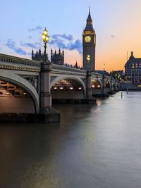 Bridge over river in city