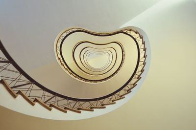 Low angle view of spiral staircase