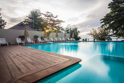 View of swimming pool against sky