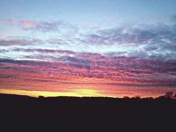Sunset over landscape