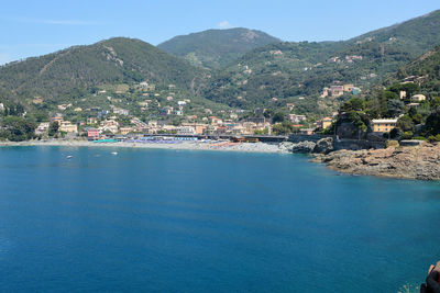 Coastline of ligurian sea in bonassola, la spezia, liguria, italy.