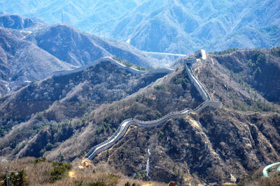 High angle view of road passing through landscape