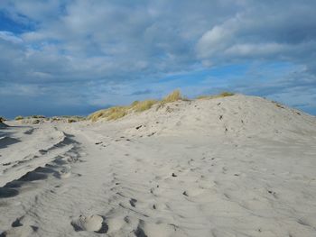 Scenic view of desert against sky