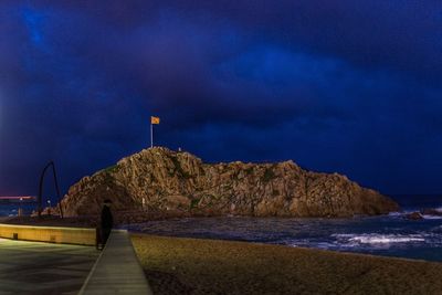 Scenic view of dramatic sky at night