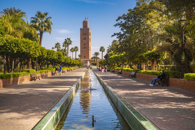 Parc lalla hasna with koutoubia minaret in the background