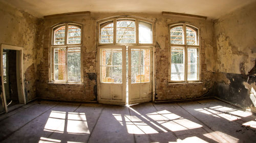 Interior of abandoned building