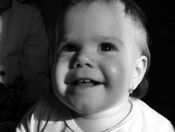 Close-up portrait of cute baby