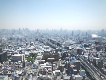 Aerial view of buildings in city