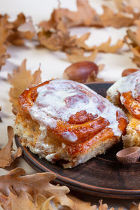 Close-up of food in plate