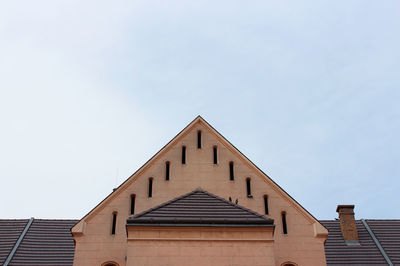 Low angle view of building against clear sky