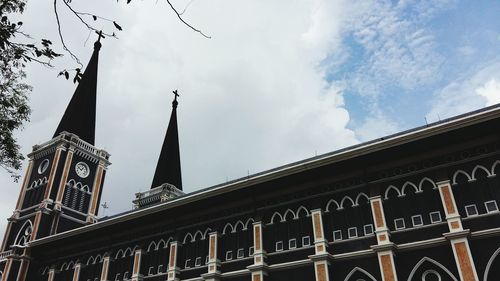 Low angle view of church against sky