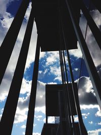 Low angle view of building against cloudy sky