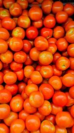 Full frame shot of oranges at market stall