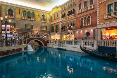 Reflection of buildings in canal