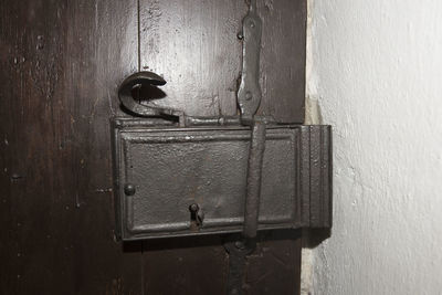 Close-up of closed door