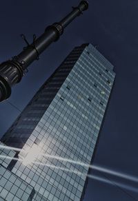 Low angle view of modern building against sky