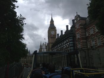 View of buildings against cloudy sky