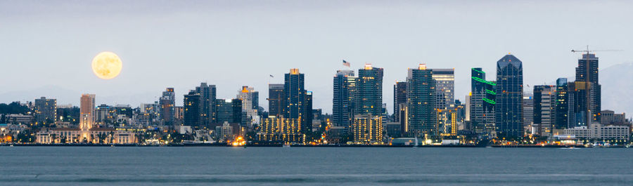 View of skyscrapers in city