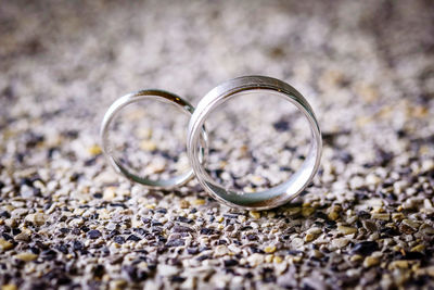 Close-up of wedding rings